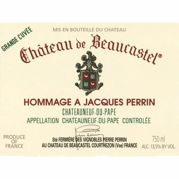 Chateau De Beaucastel Hommage Jacques Perrin Chateauneuf-du-Pape 2014 - Image 2
