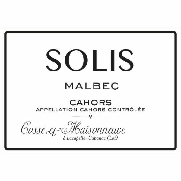 Cosse Et Maisonneuve Cahors Solis Malbec 2019 - Image 2