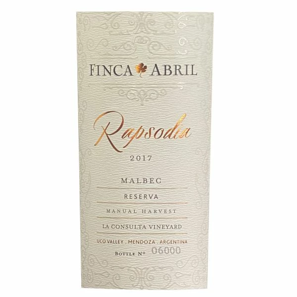 Finca Abril Rapsodia Malbec Reserva 2017 - Image 2
