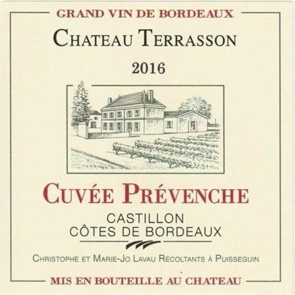 Chateau Terrasson Cuvee Prevenche 2016 - Image 2