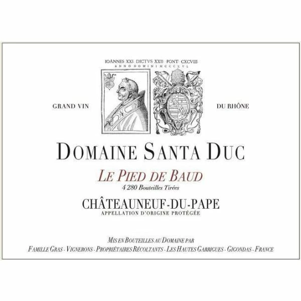 Domaine Santa Duc Le Pied De Baud Chateauneuf-du-Pape 2019 - Image 2