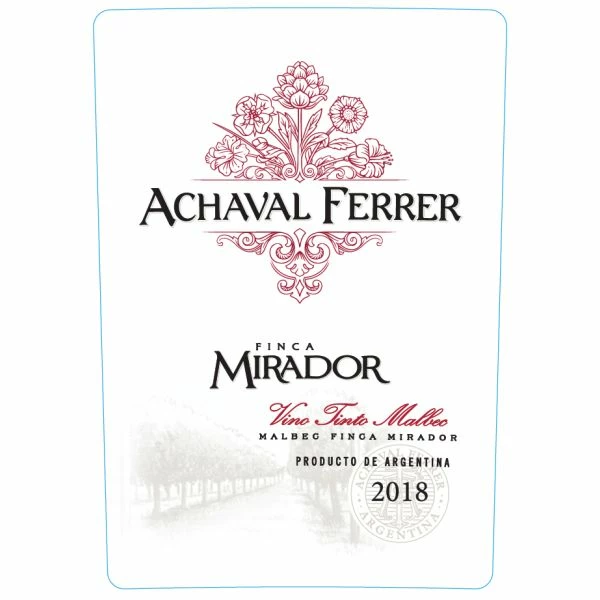 Achaval-Ferrer Finca Mirador Malbec 2018 - Image 2