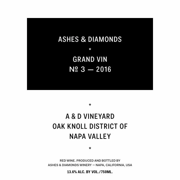 Ashes & Diamonds Oak Knoll Grand Vin 2016 - Image 2