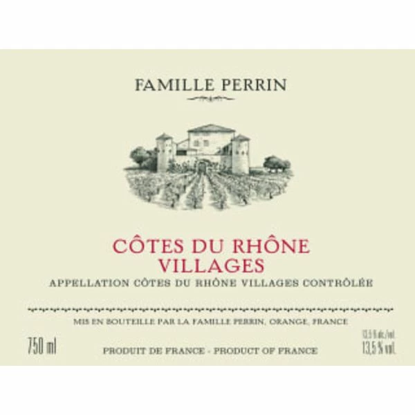Famille Perrin Cotes Du Rhone Villages Rouge 2020 - Image 2
