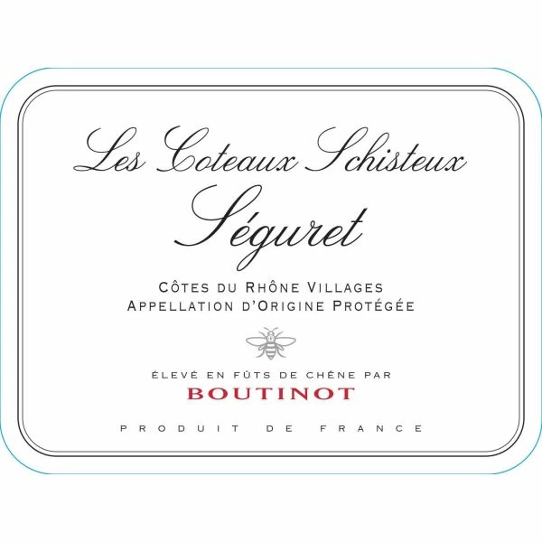 Boutinot Les Coteaux Schisteux Seguret 2019 - Image 2