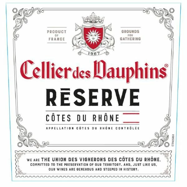 Cellier Des Dauphins Reserve Cotes Du Rhone 2021 - Image 2